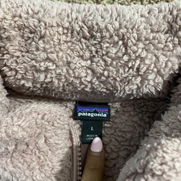 Patagonia Pullover Womens Large Quarter Zip Sherpa Fleece Sweater Jacket Soft - Picture 4 of 7